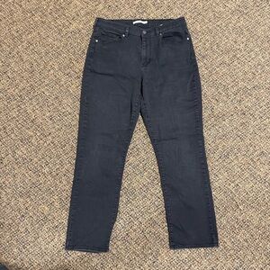 Levi's black straight leg jeans